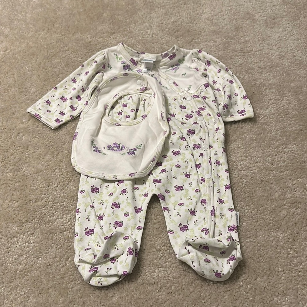 NWT Little me 2 piece footsie pajama size 3M